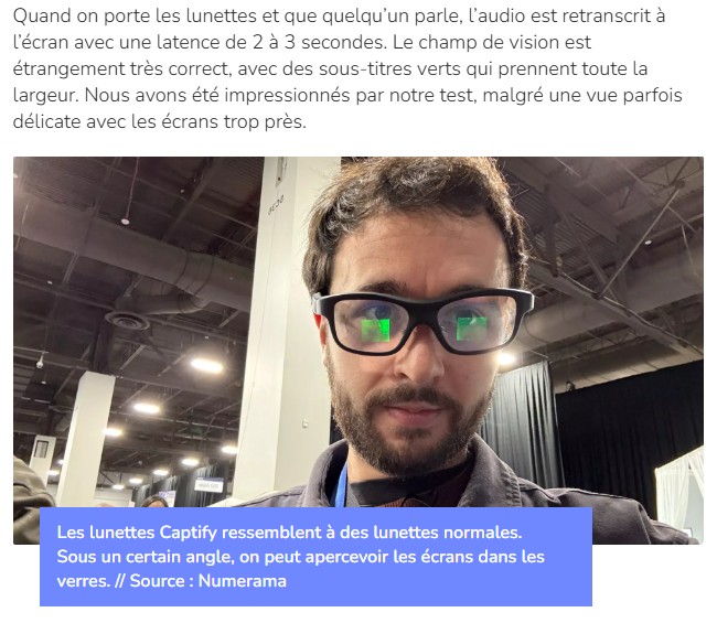 numerama - Captify - Des sous-titres au milieu de la vision