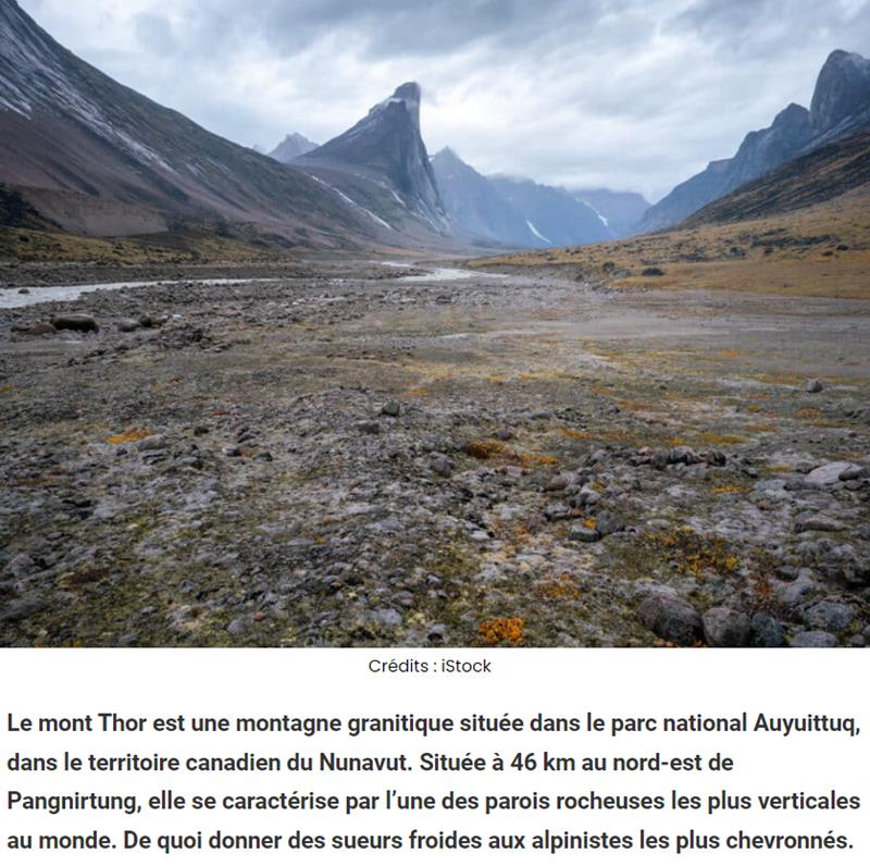 sciencepost - Connaissez-vous la particularité du mont Thor ?