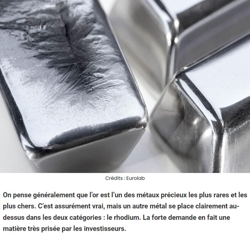 sciencepost - Le rhodium, métal le plus précieux et le plus cher du monde