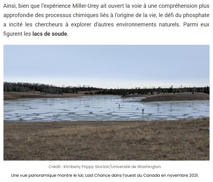 sciencepost - de l'origine des protéines de la vie dans des lacs de ... soude