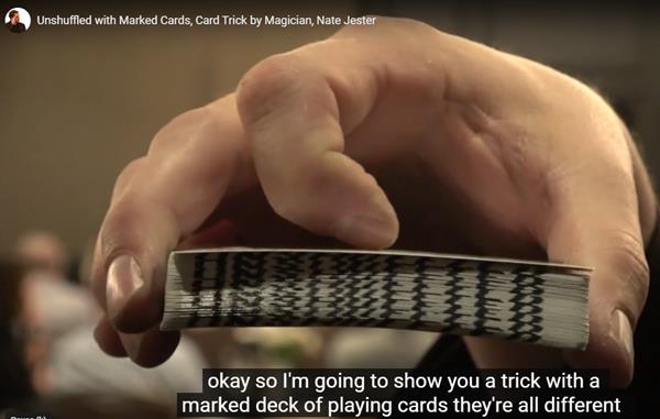 Unshuffled with Marked Cards, Card Trick by Magician, Nate Jester
