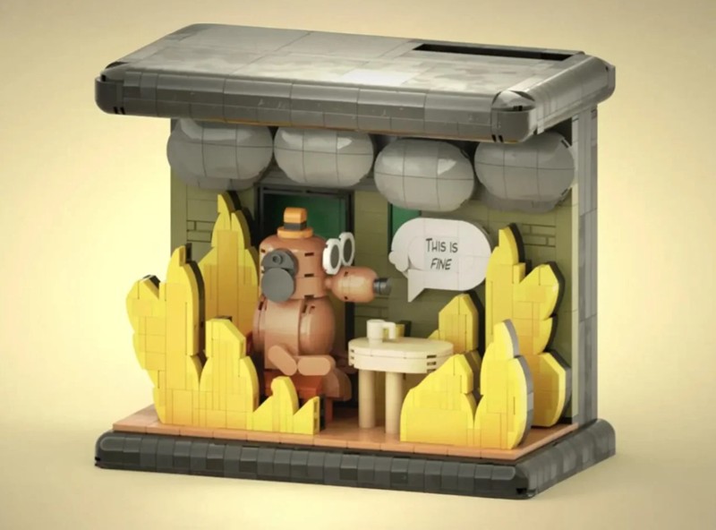 theawesomer - Build Your Own Existential Crisis With This LEGO ‘This Is Fine’ Set